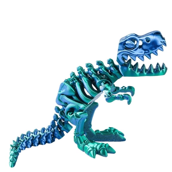 1pc Mixing Color Size: 25cm 3D Printed Dinosaur Skull Tyrannosaurus Rex Joints Allow For Free Movement Dinosaur Figurine Model