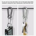 thumbnail image 3 of Spring Snap Hook, Heavy Duty Carabiner Keychain Clip Multipurpose Zinc Alloy Wear   For Travel Silver,Grey, 3 of 8