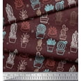 thumbnail image 3 of Soimoi Cotton Duck Fabric Cactus Tree Print Fabric by Yard 42 Inch Wide, 3 of 3