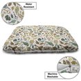 thumbnail image 3 of Leaves Pet Bed, Birds Dragonflies and Keys in Foliage Themed Image on Bullseye Heart Background, Chew Resistant Pad for Dogs and Cats Cushion with Removable Cover, 24" x 39", Multicolor, by Ambesonne, 3 of 4