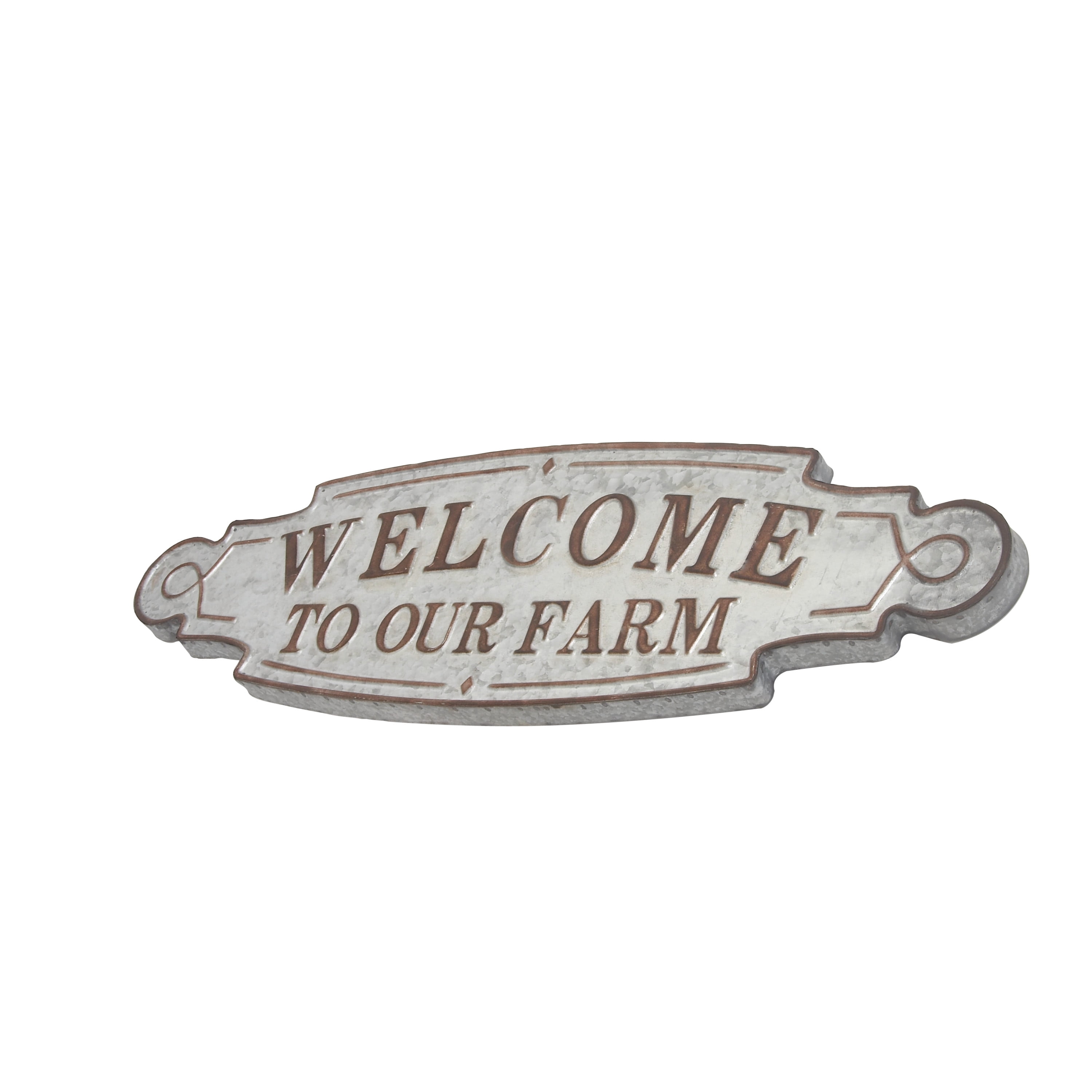 DecMode Indoor Brown Metal Farmhouse Sign Wall Decor
