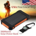thumbnail image 1 of Banco de energía solar Maynos de 50000 mAh con cargador de panel solar USB dual, portátil para emergencias, campamentos al aire libre y viajes., 1 of 8