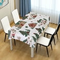 thumbnail image 4 of Yayeee Tablecloths 60" x 90" Rectangle Wrinkle Resistant Party Table Cover, Brown Christmas House, 4 of 8