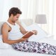 thumbnail image 5 of Fotbe music Skull record mike Pantalones de Pijama para Hombre, Pantalones de Dormir, Pantalones de Casa con Cintura Ajustable y Bolsillos-Large, 5 of 6