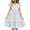 Blue-13, variant on Avrntaa Cute Summer Girls' Casual Dress Short Sleeve Ruffle Swing A-Line Midi Dress Crewneck for 5-14Y