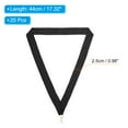 thumbnail image 2 of Uxcell Award Neck Ribbons with Snap Clips, Polyester Striped Medal Lanyards Ribbon, Black 20Pcs, 2 of 6