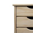 thumbnail image 3 of Pemberly Row Modern Solid Wood 6-Drawers Roll Utility Cart in Unfinished, 3 of 8