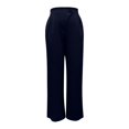 thumbnail image 6 of Women's Casual Pants High Waisted Side Pocket Straight Leg Work Pants Women'S Fashionable High Waist Zipper Casual Pants Suit Pants,Blue Women's Casual Pants L, 6 of 7