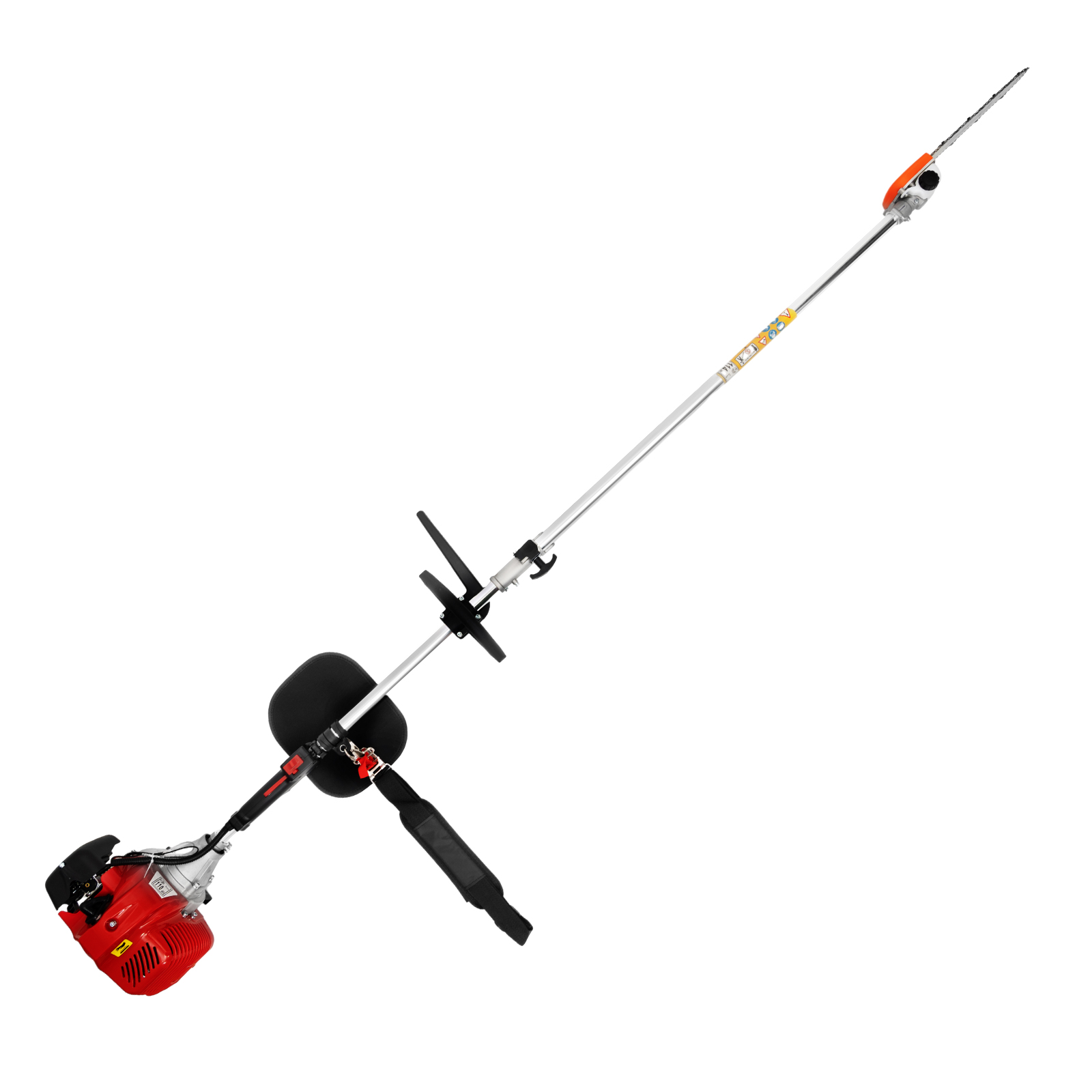 2-Stroke 42.7CC Gas Powered Pole Saw Split Shaft Chainsaw Pruner ...