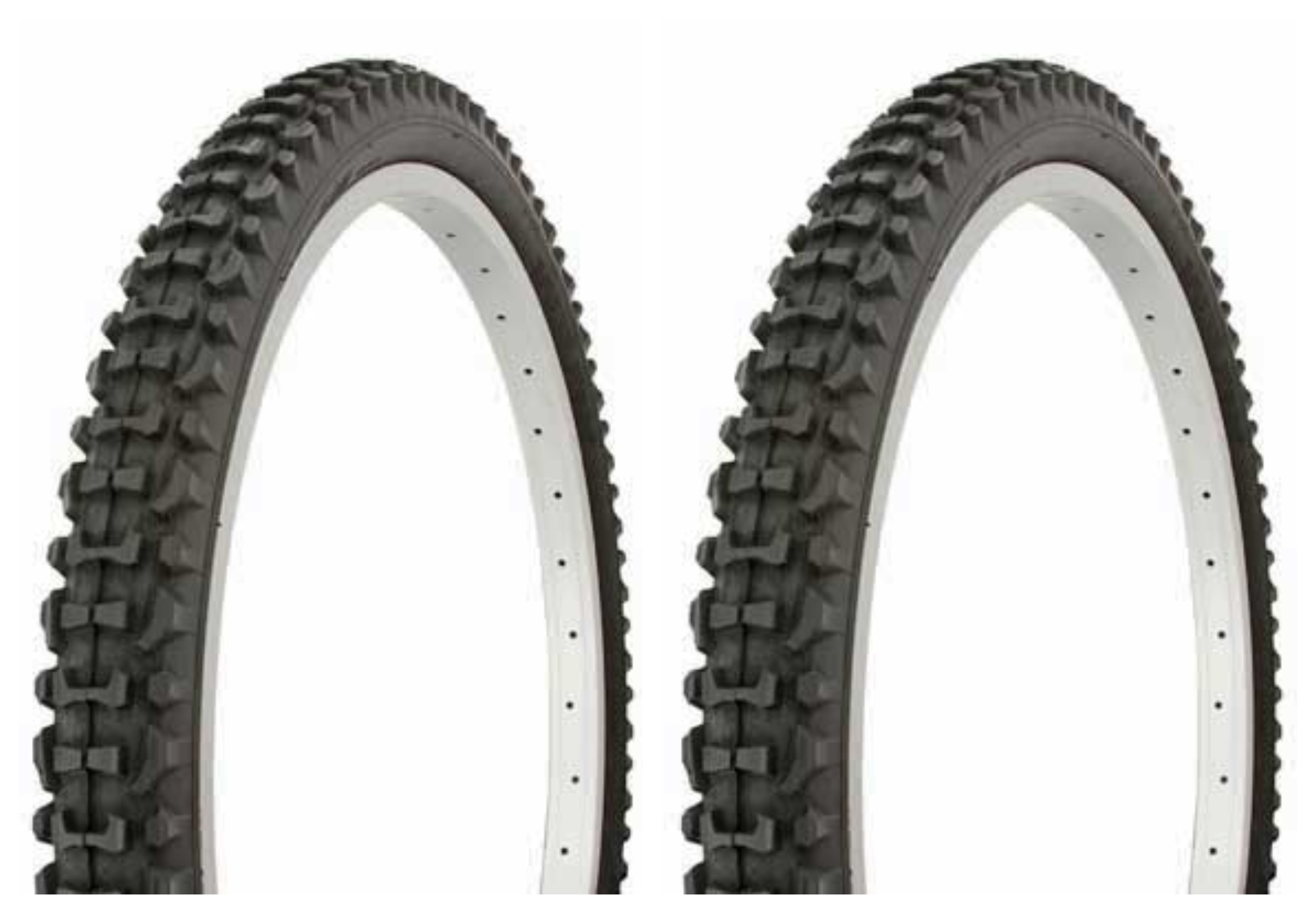 Tire set. 2 Tires. Two Tires Duro 24" x 2.10" Black/Black Side Wall