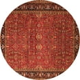 thumbnail image 1 of Ahgly Company Indoor Round Oriental Orange Industrial Area Rugs, 7' Round, 1 of 4