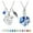 Blue, variant on 2 Pcs Heart Urn Necklace for Ashes - Birthstone Memorial Cremation Jewelry for Ashes Women Men Urn Locket for Human Pet