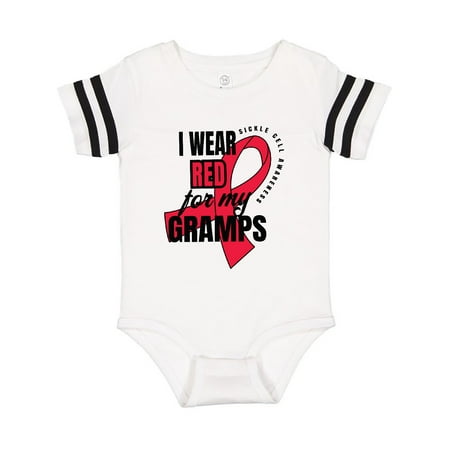 

Inktastic Sickle Cell Awareness I Wear Red For My Gramps Gift Baby Boy or Baby Girl Bodysuit
