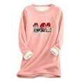 thumbnail image 2 of Chandails à Capuchon Mode Femme Noël Imprimé Manches Régulières Hiver Ample Vacances Décontracté Manches Col Rond Chemise Hauts Tenues Tendance pour Femmes 2023 en Liquidation, 2 of 4