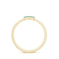 thumbnail image 3 of Rosec Jewels Baguette Lab Grown Emerald Minimal Ring with HI-SI Diamond- AAAA Quality, 10K Yellow Gold, US 4.00, 3 of 9