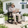 thumbnail image 4 of Cobiod Oversized Rocking Chair Outdoor, HDPE Rocking Chair, Patio Rocking Chairs for Porch & Fire Pit, All-Weather Outdoor Rocking Chair, 4 of 7