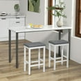 thumbnail image 5 of Yardi Yard Set of 2  Upholstered Bar Stool, Counter Height Barstools with Footrest and Back for Kitchen, Gray, 5 of 8