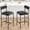 2pcs bar chairs only, black (without table), variant on Bar Table and Chairs Set for 2, 3-Piece Dining Set, Counter Height Pub Table with 2 Upholstered Chairs & Storage Shelves for Kitchen SmallSpace