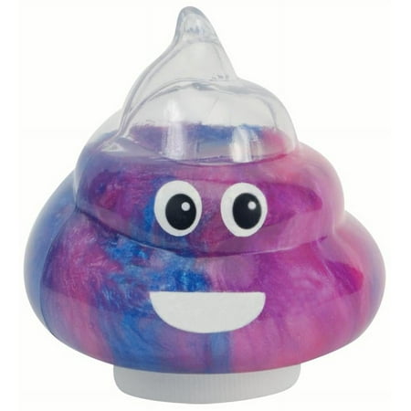 Playmaker Toys Unicorn Poop Glitter Slime Goop 4.5" Novelty Toy, Blue Purple