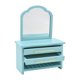 thumbnail image 3 of Muebles en miniatura para casa de muñecas, mueble con espejo, decoración para casa de muñecas, tocador de madera para oficina, tienda de suministros, 3 of 9