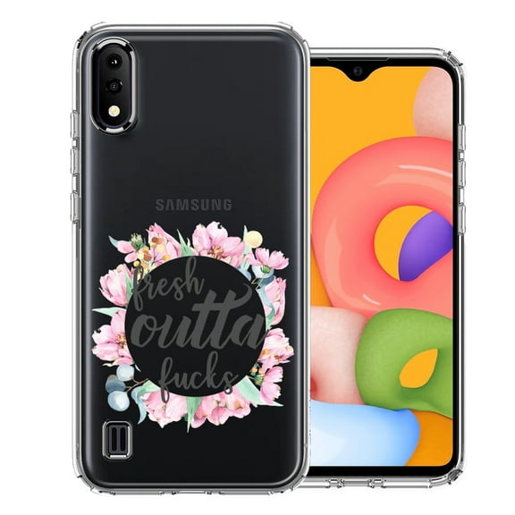MUNDAZE For Samsung Galaxy A01 Fresh Outta Fs Design Double Layer Phone Case Cover
