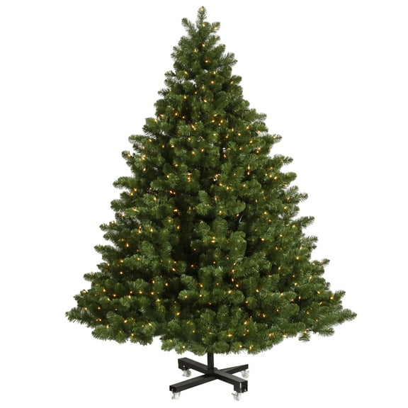 Vickerman 9' Grand Teton Artificial Christmas Tree,  Single Mold Warm White LED Lights