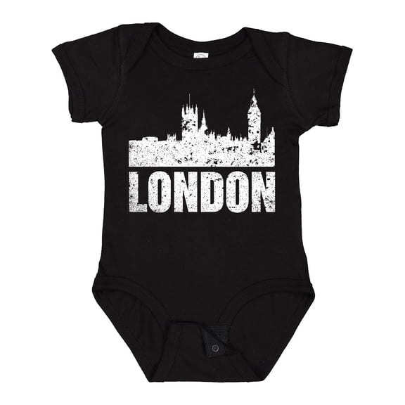 Inktastic London England City Skyline with Grunge Boys or Girls Baby Bodysuit