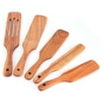 thumbnail image 1 of Peahefy Cooking Spatula,Wooden Slotted Spatula,5Pcs/Set Steak Spatula Wooden Kitchen Spatula Cooking Shovel Cooking Tool for Kitchen Home, 1 of 8
