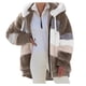 thumbnail image 1 of Gibobby Chamarras para mujer, Chamarra de forro polar Sherpa para mujer, holgada, de manga larga(Caqui,G), 1 of 5