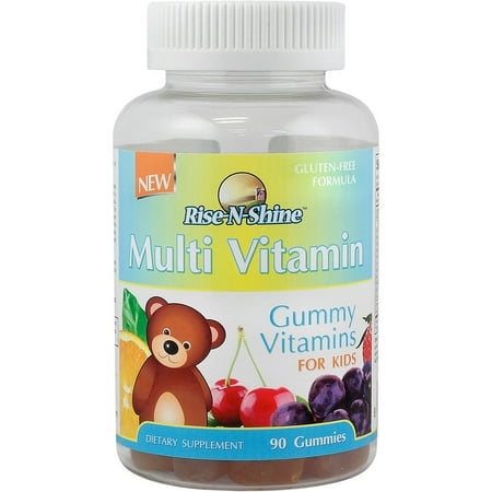 Rise-N-Shine multivitamines Gummy vitamines pour enfants Compléments alimentaires gélifiés, 90 count