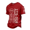 thumbnail image 3 of Hihipz Big Boys 4Th Of July T-Shirt America's 250Th Anniversary 1776-2026 USA Flag Print Short Sleeve Crew Neck Patriotic Tee, 3 of 3
