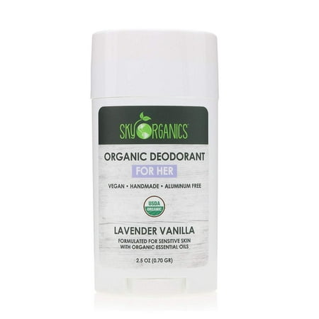 Sky Organics  Organic Deodorant for Women by Sky Organics - Lavender Vanilla -100% Natural Antiperspirant- 1 