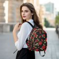 thumbnail image 6 of FORMRS Mini Backpack Purse for Women Quilted Travel Daypack Casual Shoulder Bag, Red Roses Pattern, 6 of 7