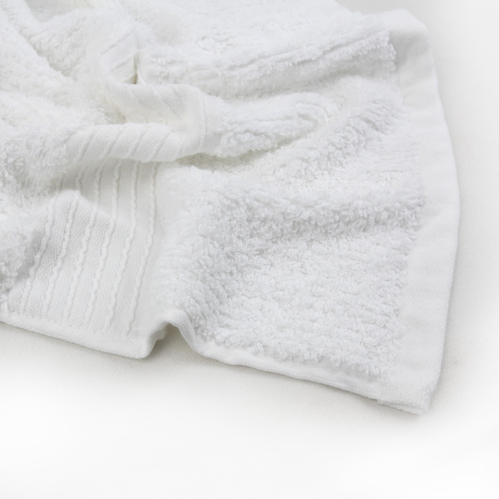 Fabreware FBT-006-W-2 Bright White Cotton Yarn-Bath Towel -2pc