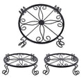 thumbnail image 1 of Elegante soporte decorativo de metal para plantas en maceta, soporte resistente con revestimiento antioxidante para uso en interiores y exteriores, soporte resistente con patas dobles de metal liso, 1 of 5