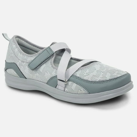 

APEX A601W ORTHOPEDIC MESH MARY JANE WOMEN S CASUAL SHOE IN GREY
