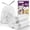 1.6Gal white 60 Counts, variant on 2.6-Gallon Trash Bags Heavy Duty - Heihaily Drawstring Kitchen Garbage Bags for Office/Bathroom, Leak-Proof Design, Odor Control Technology, Small Plastic Bags Clear(60 Count)