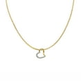 thumbnail image 1 of Precious Stars Pendentif Cœur Coulissant en Or Jaune 14K Zircon Cubique pour Dames avec Chaîne Collier 20 Pouces, 1 of 5