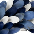 thumbnail image 6 of Northlight Wooden Petal Wreath - 15" - Blue and White, 6 of 7