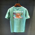 thumbnail image 2 of Ropa de calle para hombre, camisetas para hombre, camiseta de algodón de verano, básica, vintage, nueva, elástica, con alfabeto, Kpop, talla XL, M, 2 of 4