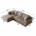 thumbnail image 7 of Lunale 95" L-Shaped Modular Sectional Sofa, No Assembly Required, Boneless Corduroy Cloud Couch for Living Room, Camel(Left Facing Chaise), 7 of 7