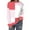 Watermelon Red, variant on Frostluinai Color Block Tops for Women Long Sleeve Drop Shoulder T Shirts Round Neck Oversized Shirts Loose Fit Y2K Sweatshirts for Teen Girls