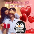 thumbnail image 4 of Regalos hechos a mano a ganchillo, pingüino romántico, te amo, marido, 4 of 7