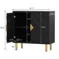 thumbnail image 6 of HLR Modern Accent Storage Cabinet with 2 Doors, Kitchen Buffet Sideboard for Dining Room, Black, 6 of 7