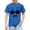 Blue, variant on Unisex Solid Color Short Sleeve T-Shirt – Cute Expression Print Casual Cotton Top for Kids, Soft Comfortable Fit, Trendy Everyday Wear Red Size 7