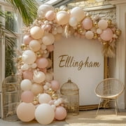 Dusty Green Pink Balloon Garland Arch Kit,Green Blush Peach White Nude Balloons Spring Balloon Arch kit for Baby Shower Birthday Tea Party Fairy Party Gender Reveal Decorations