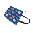 thumbnail image 4 of Zipper canvas bag large capacity large size practical handbag durable Canvas with leather material Santa Claus and Gifts Pattern, 4 of 7