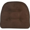 thumbnail image 2 of Non-Slip Tufted Chair Cushions for Dining Room, Kitchen and Office Use, U-Shaped Skid-Proof Seat Pad, 15x16 Inches, 8 Pack, Chocolate Brown, 2 of 6