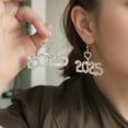 2025 Earrings Women's Fashion Digital Symbols Pendant New Year