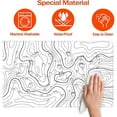 thumbnail image 6 of Topographic White Gaming Mouse Pad With Perfect Glide Wide, Big, Long, Extended, 6 of 14